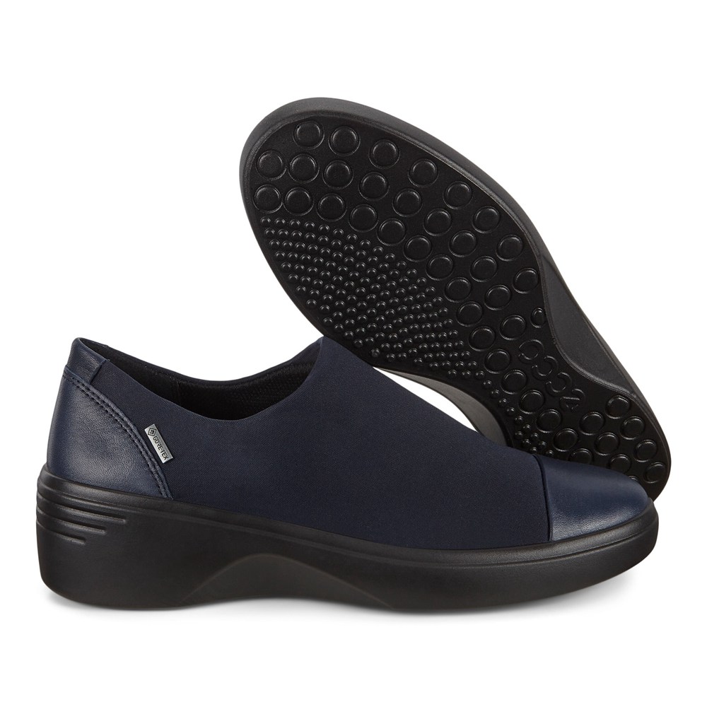 Slip On Mujer - ECCO Soft 7 Wedge - Azul Marino - IGD062735